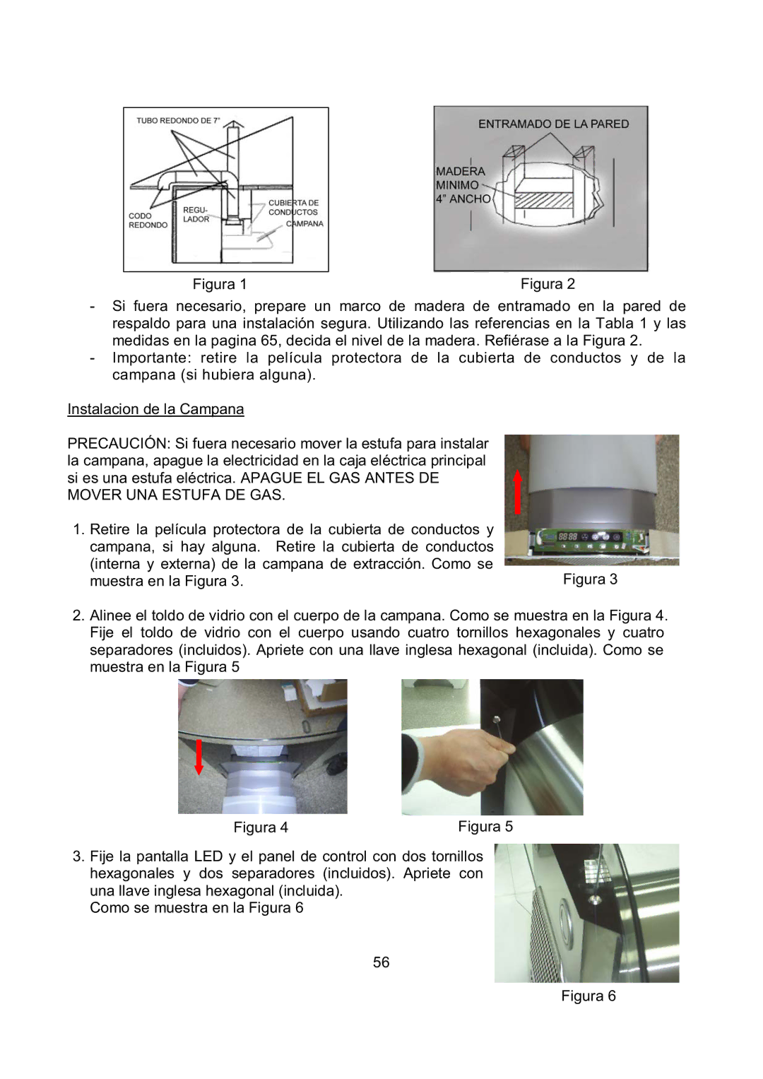 Kobe Range Hoods CX1842GS-8 manual Mover UNA Estufa DE GAS 