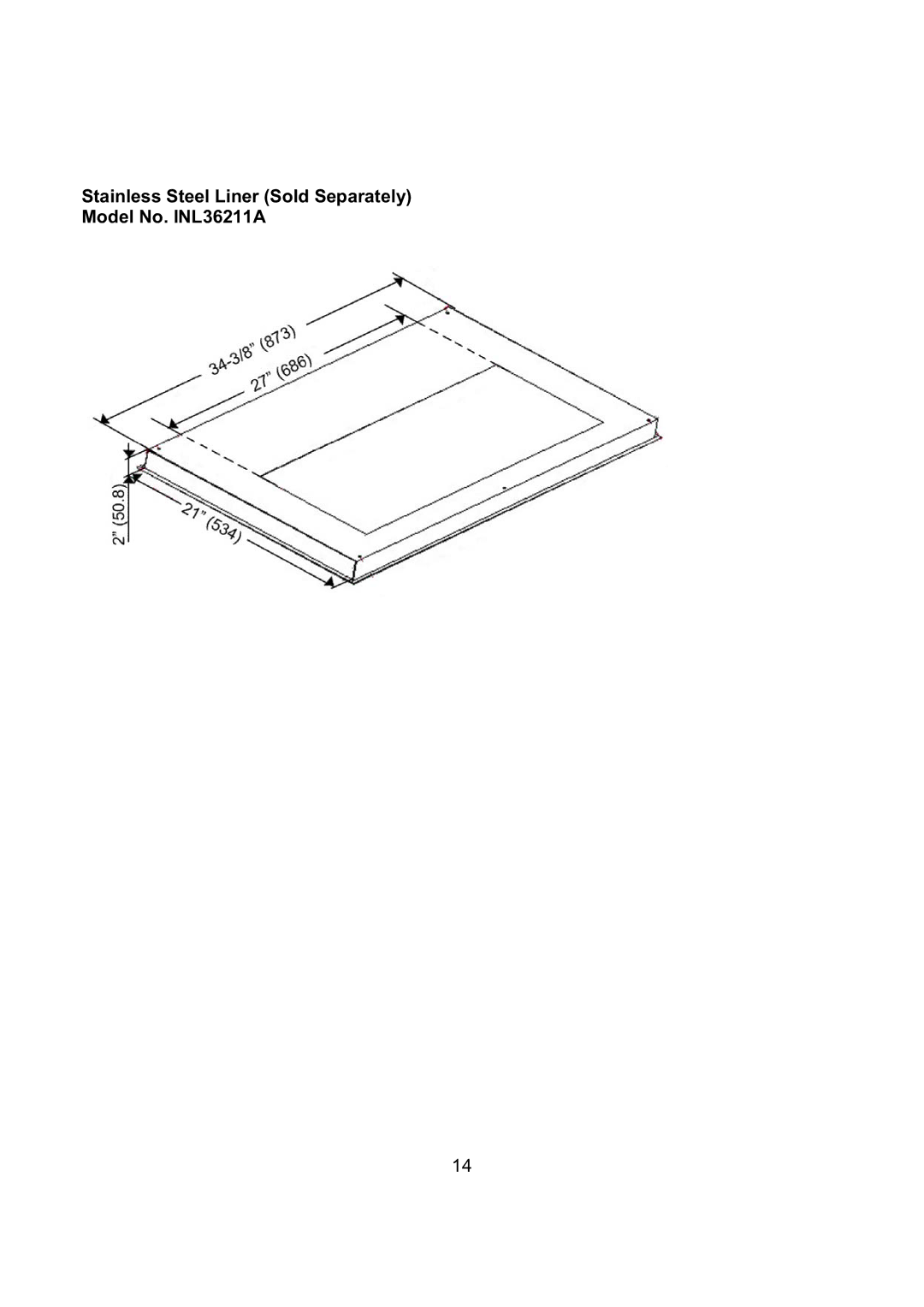 Kobe Range Hoods IN-027 installation instructions Stainless Steel Liner Sold Separately Model No. INL36211A 