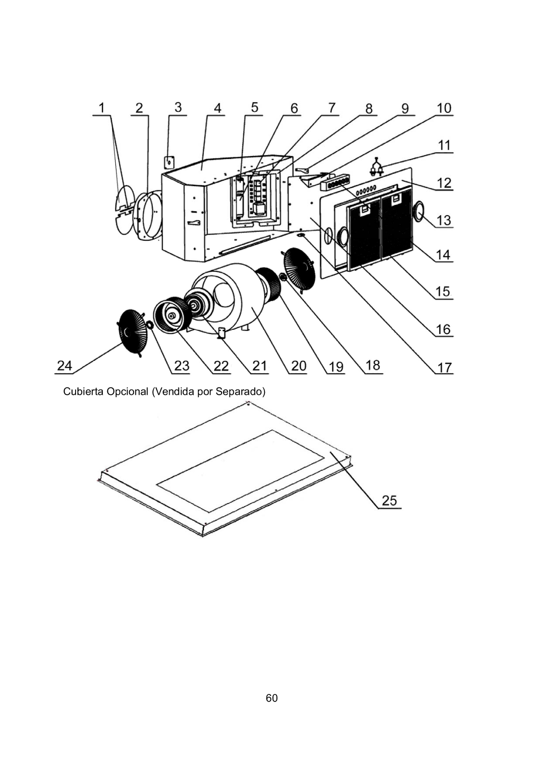 Kobe Range Hoods IN-027 installation instructions Cubierta Opcional Vendida por Separado 