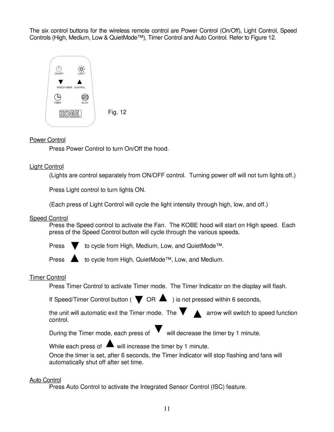 Kobe Range Hoods IN2636SQB manual 