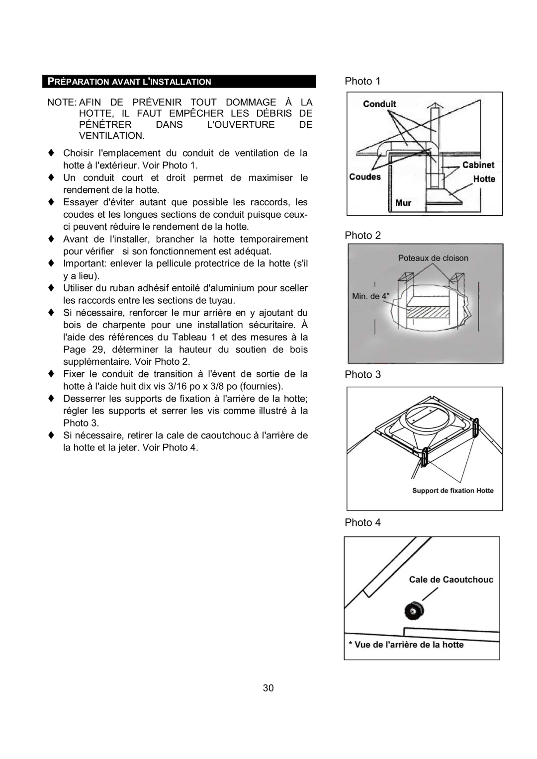 Kobe Range Hoods RA0242SQB, RA0248SQB, RA0230SQB, RA0236SQB Pénétrer Dans Louverture DE Ventilation, Photo 