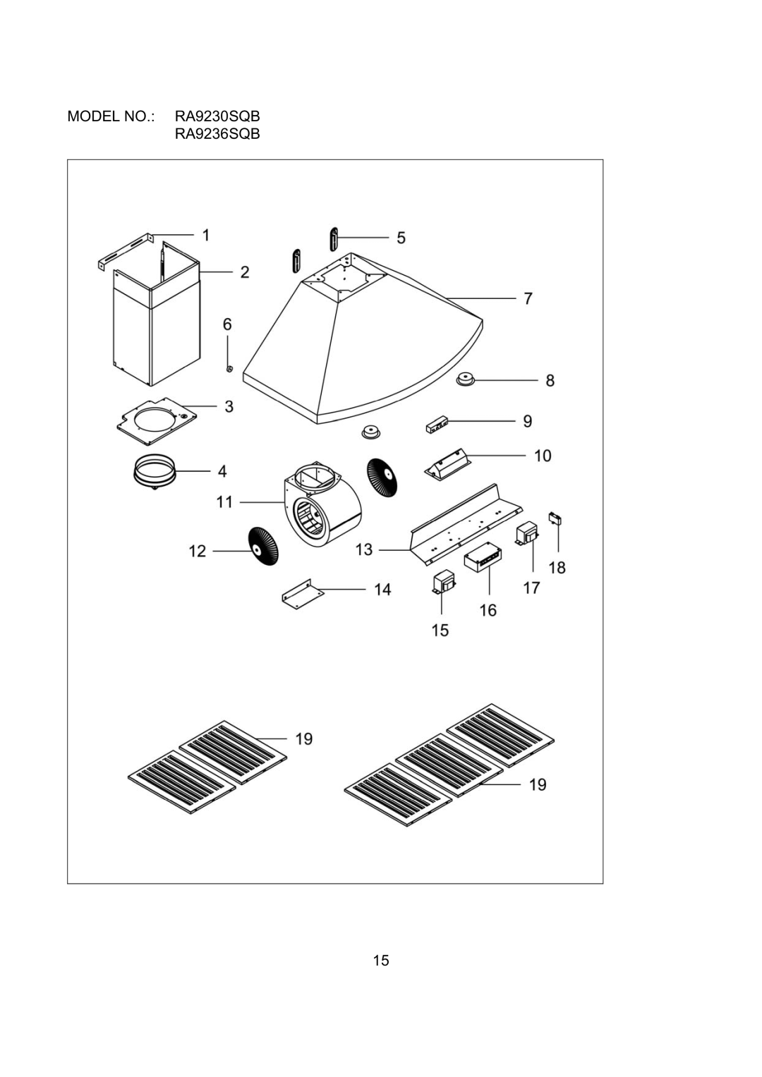 Kobe Range Hoods installation instructions Model NO. RA9230SQB RA9236SQB 