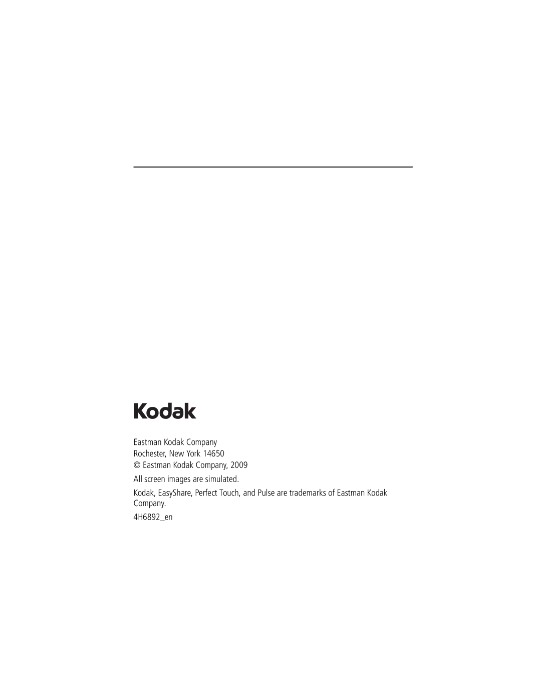 Kodak 1020304 manual Eastman Kodak Company Rochester, New York 