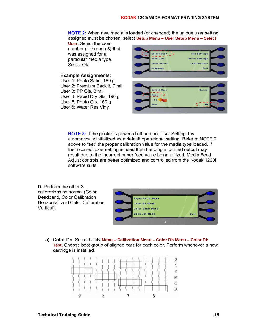 Kodak 1200I manual Example Assignments 