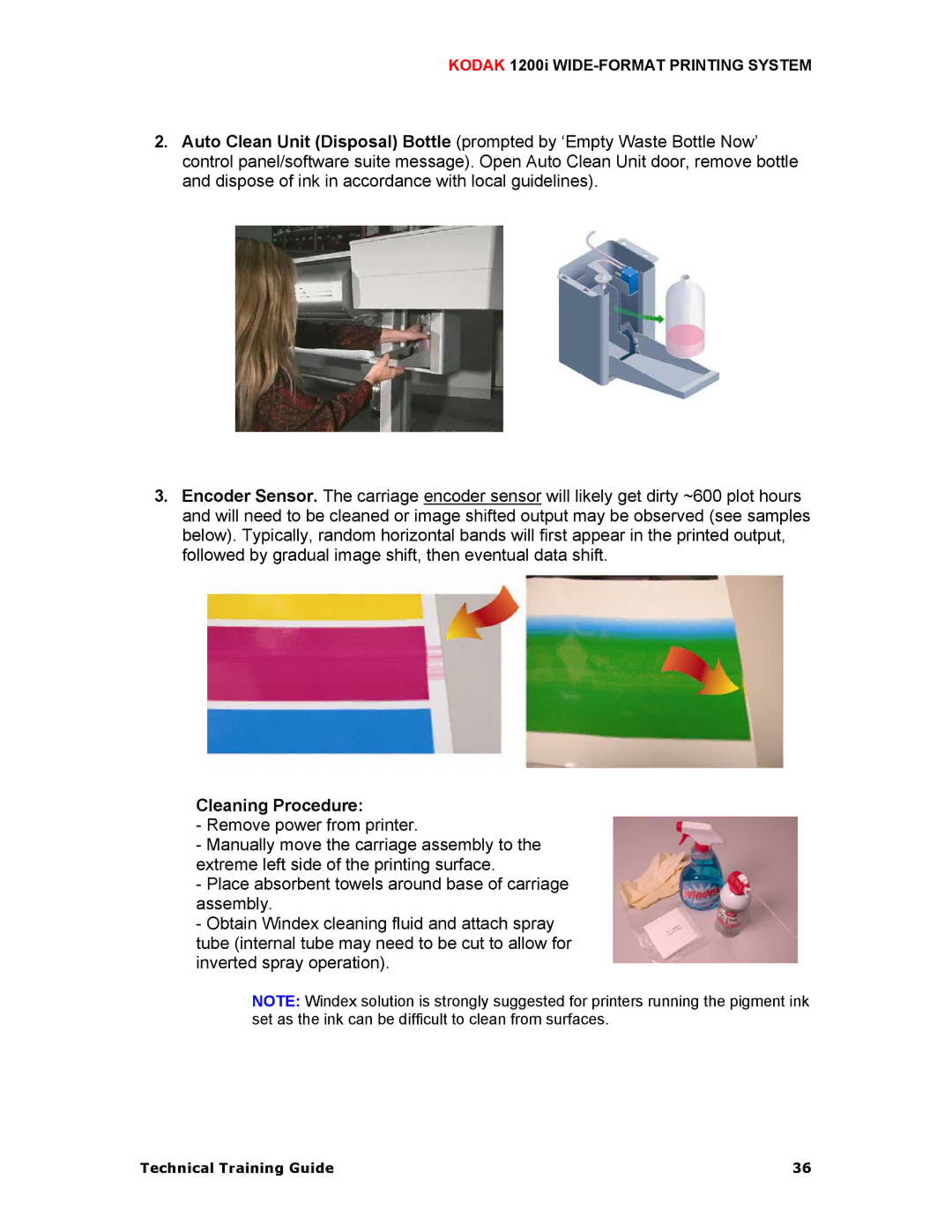 Kodak 1200I manual Cleaning Procedure 