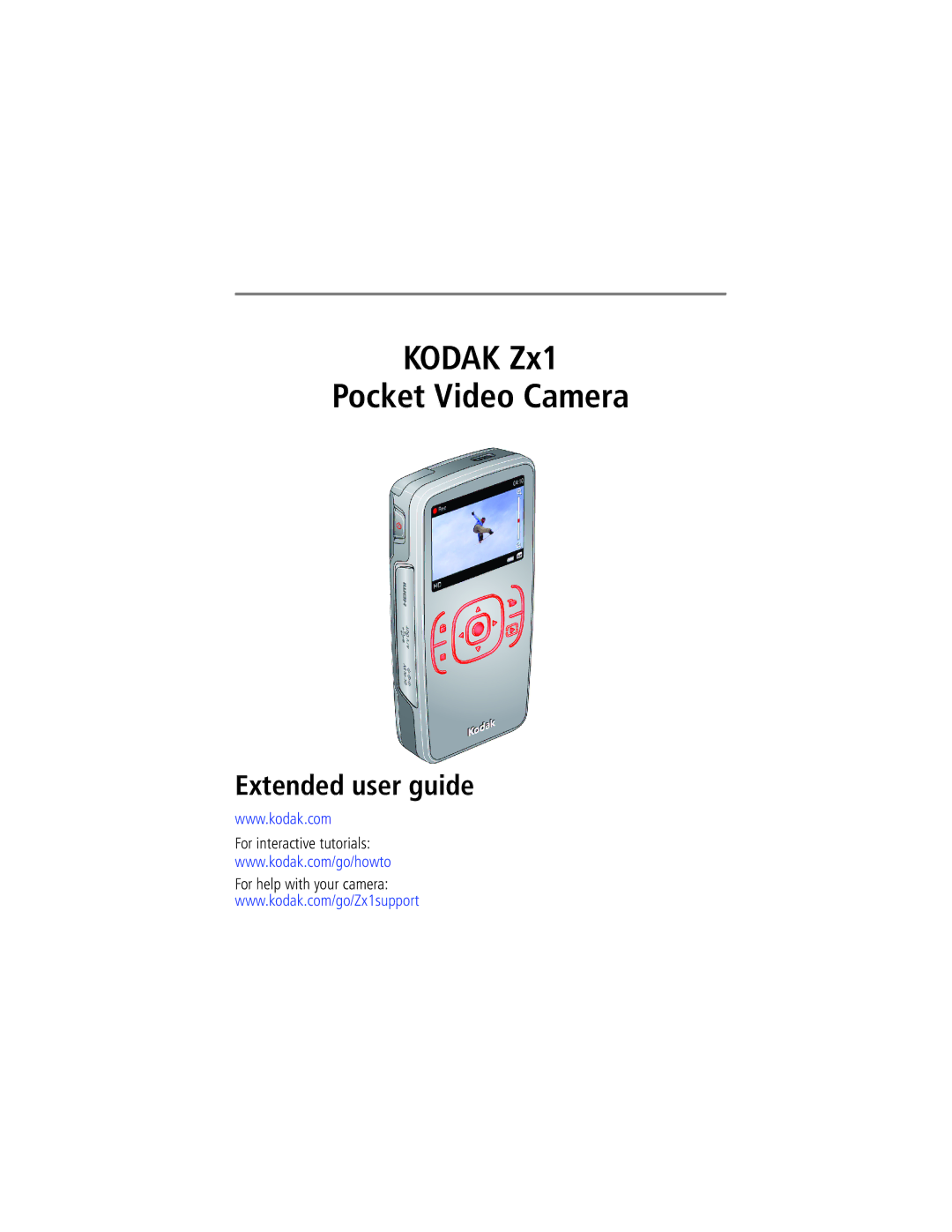 Kodak 1455013 manual Kodak Zx1 Pocket Video Camera, Extended user guide 