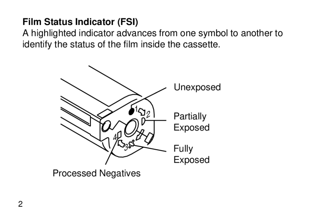 Kodak 1600 Auto manual Film Status Indicator FSI 