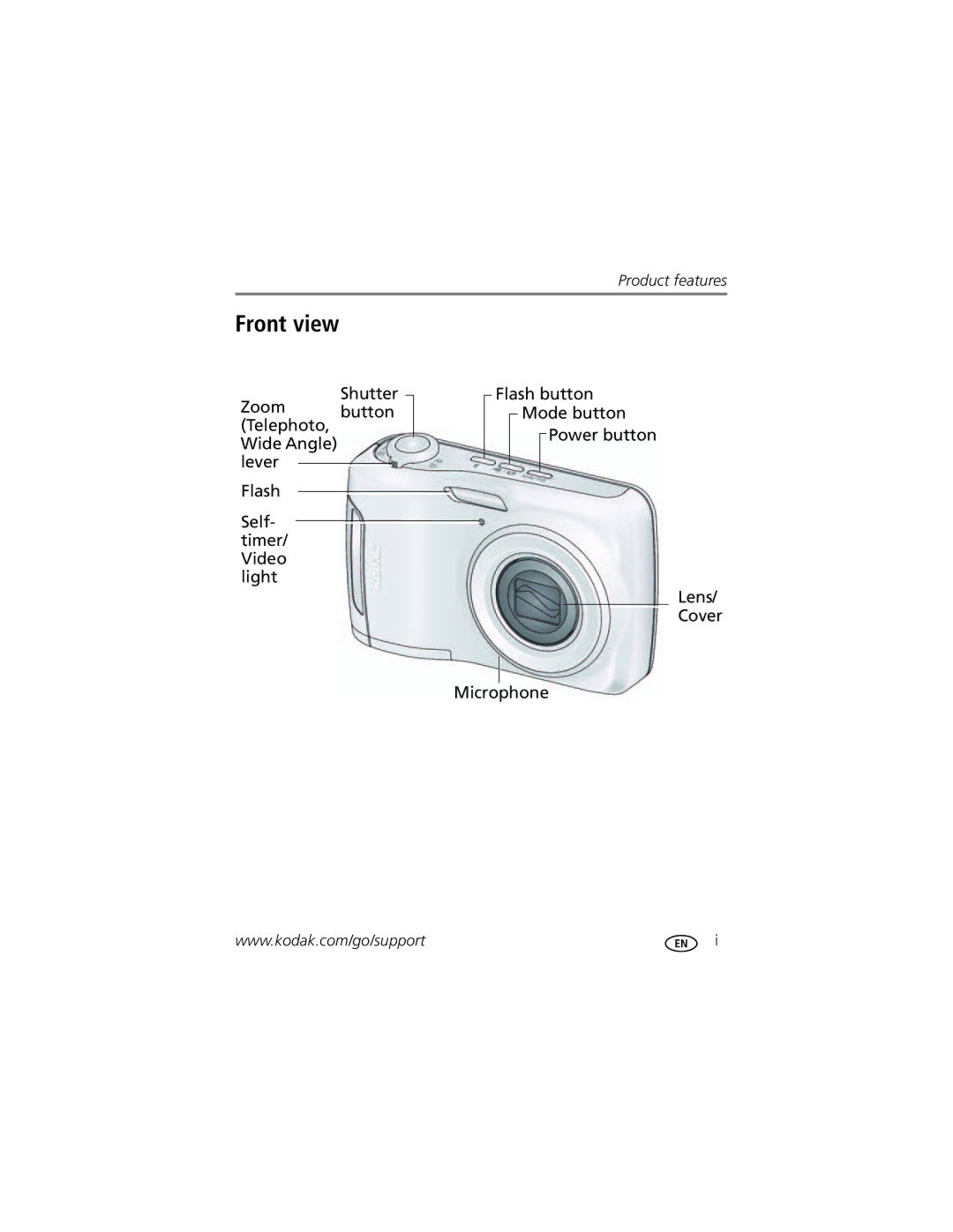 Kodak C195, 1687060 manual Front view 