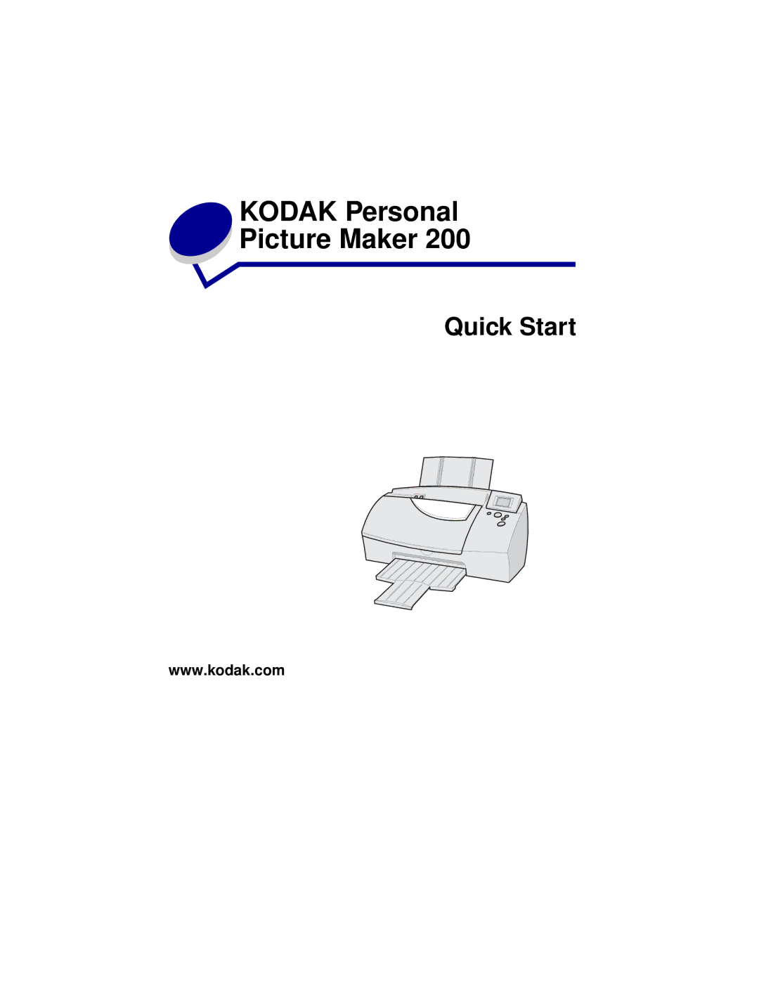 Kodak 200 quick start Kodak Personal Picture Maker 