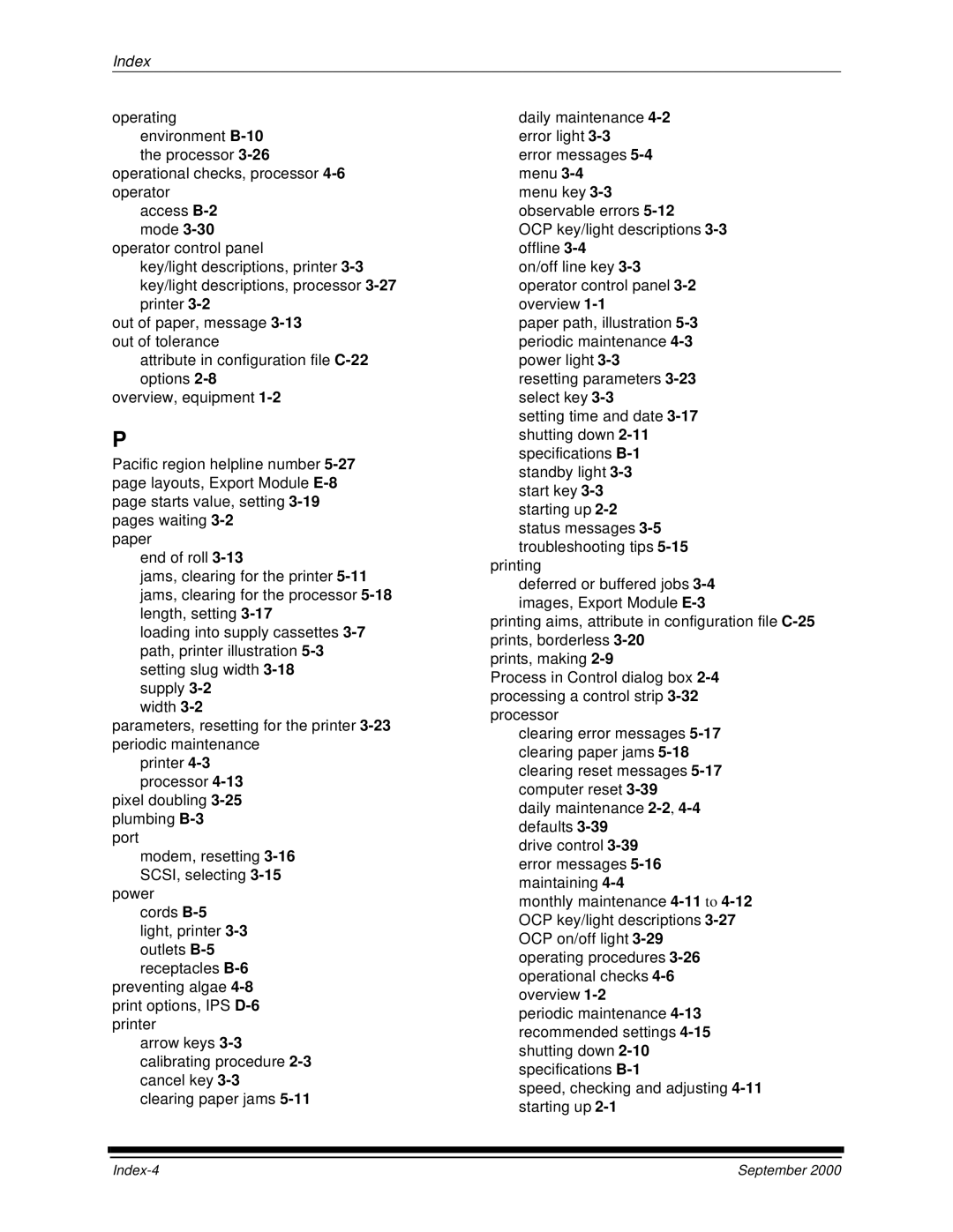 Kodak 20P manual Index-4 