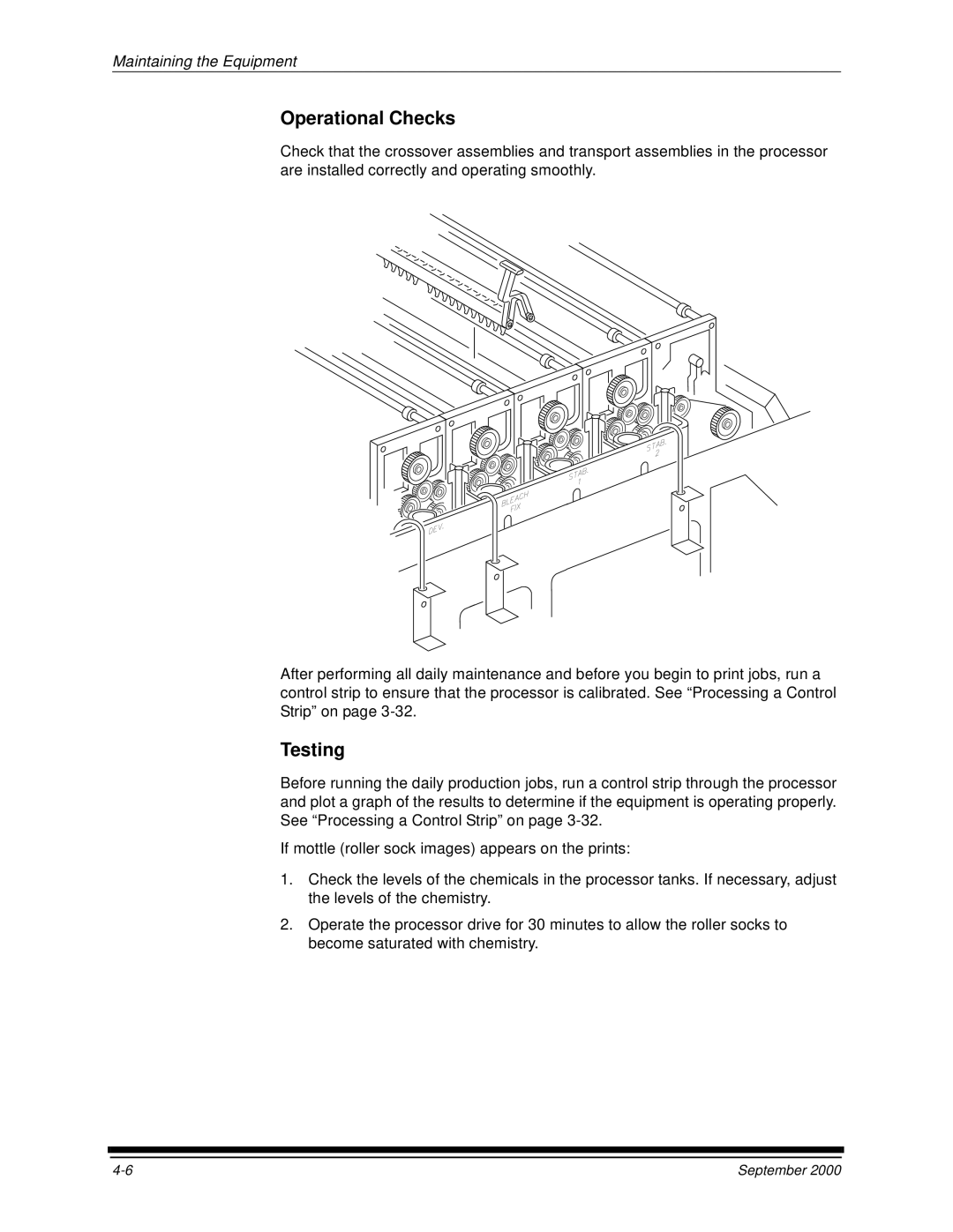 Kodak 20P manual Operational Checks, Testing 