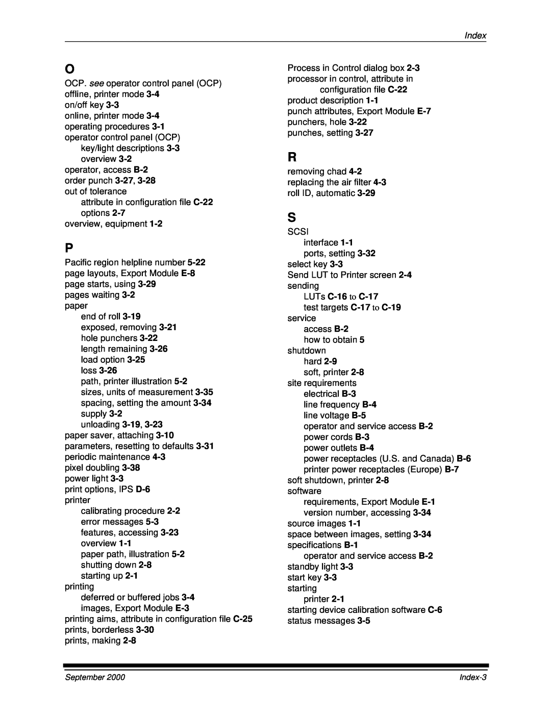 Kodak 20R manual Index, LUTs C-16 to C-17 