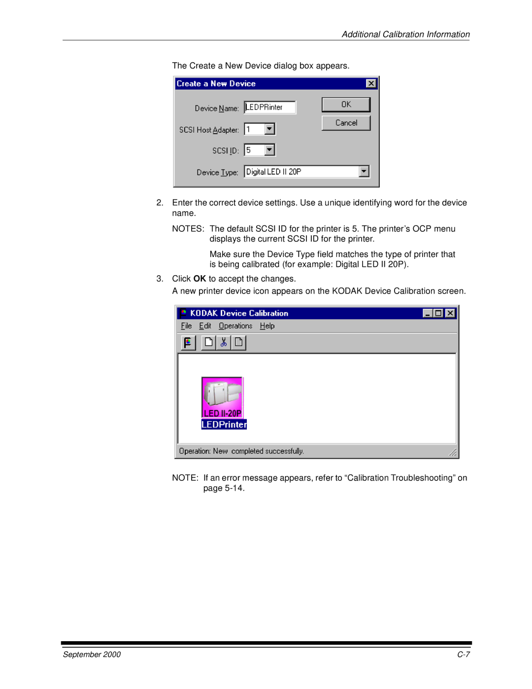 Kodak 20R manual Additional Calibration Information 