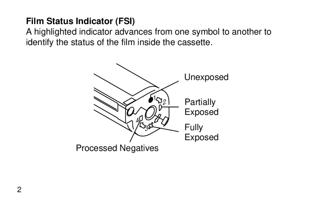 Kodak 2100 manual Film Status Indicator FSI 