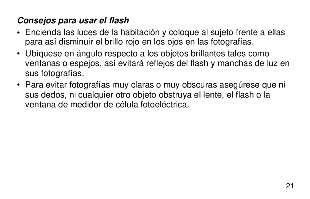 Kodak 2100 manual Consejos para usar el flash 