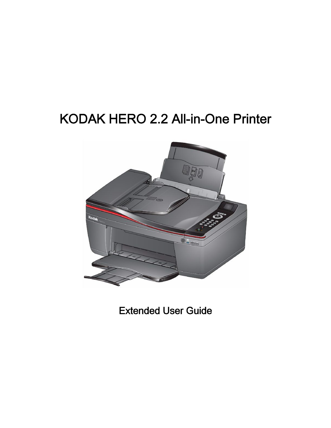 Kodak manual KODAK HERO 2.2 All-in-One Printer, Extended User Guide 