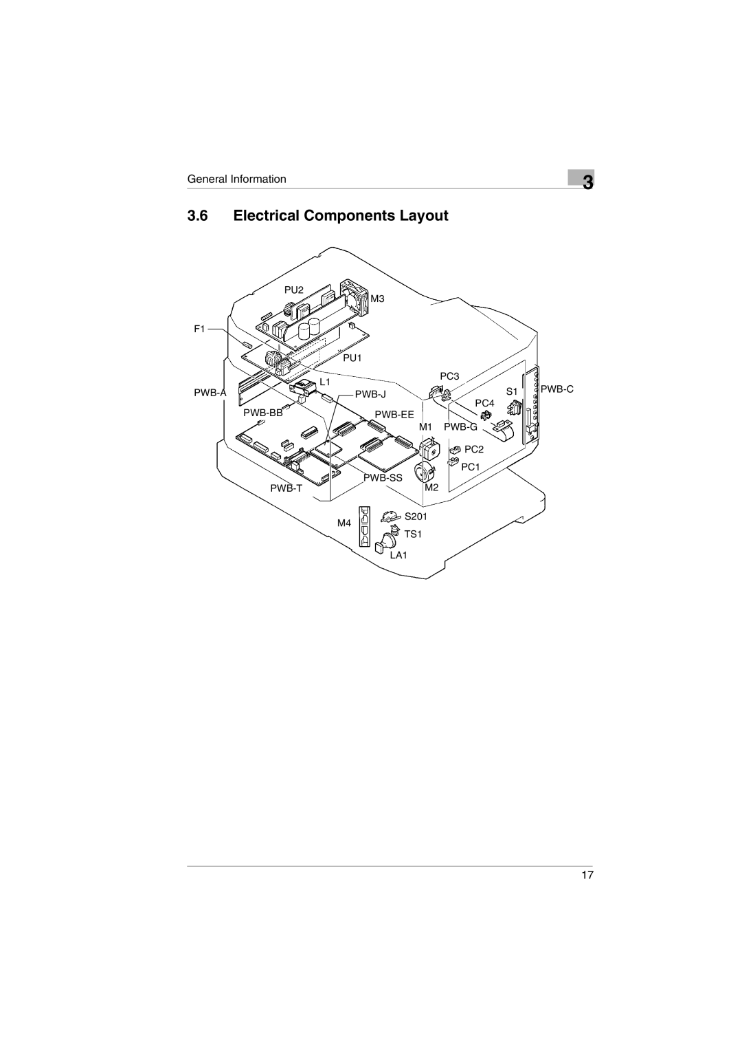 Kodak 2400DSV service manual Electrical Components Layout 