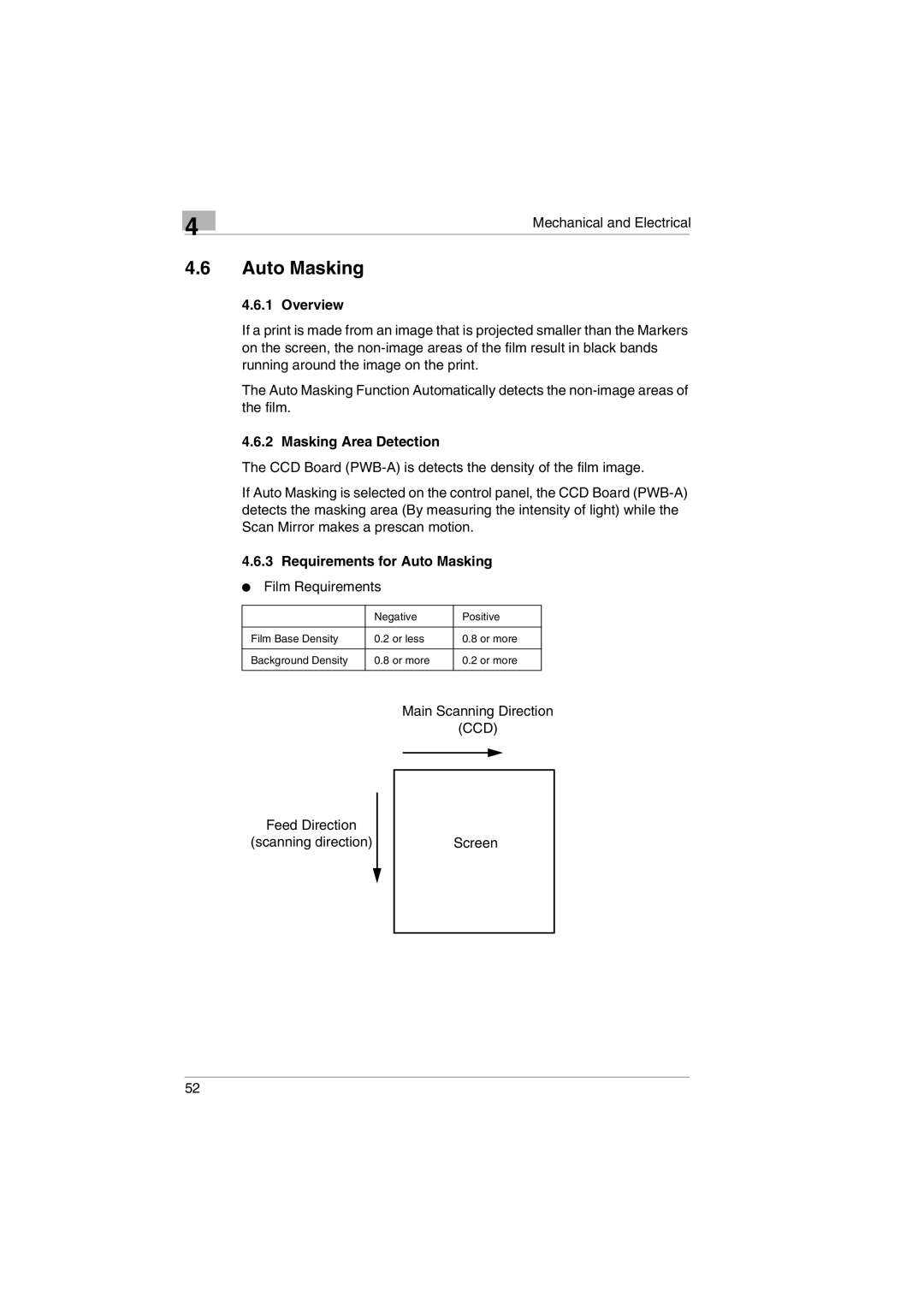 Kodak 2400DSV service manual Masking Area Detection, Requirements for Auto Masking 