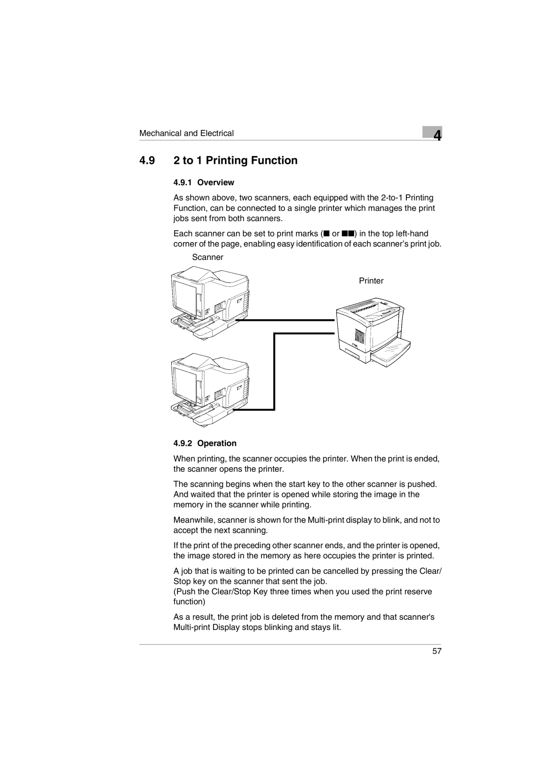 Kodak 2400DSV service manual 2 to 1 Printing Function, Operation 