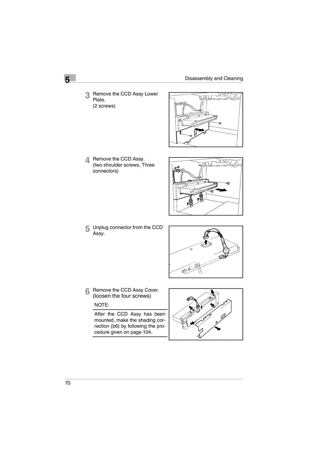 Kodak 2400DSV service manual Loosen the four screws 