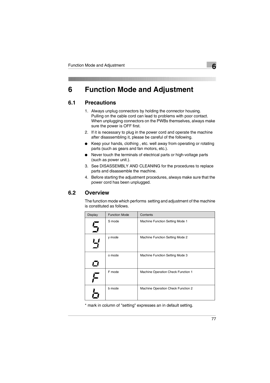 Kodak 2400DSV service manual Function Mode and Adjustment, Overview 