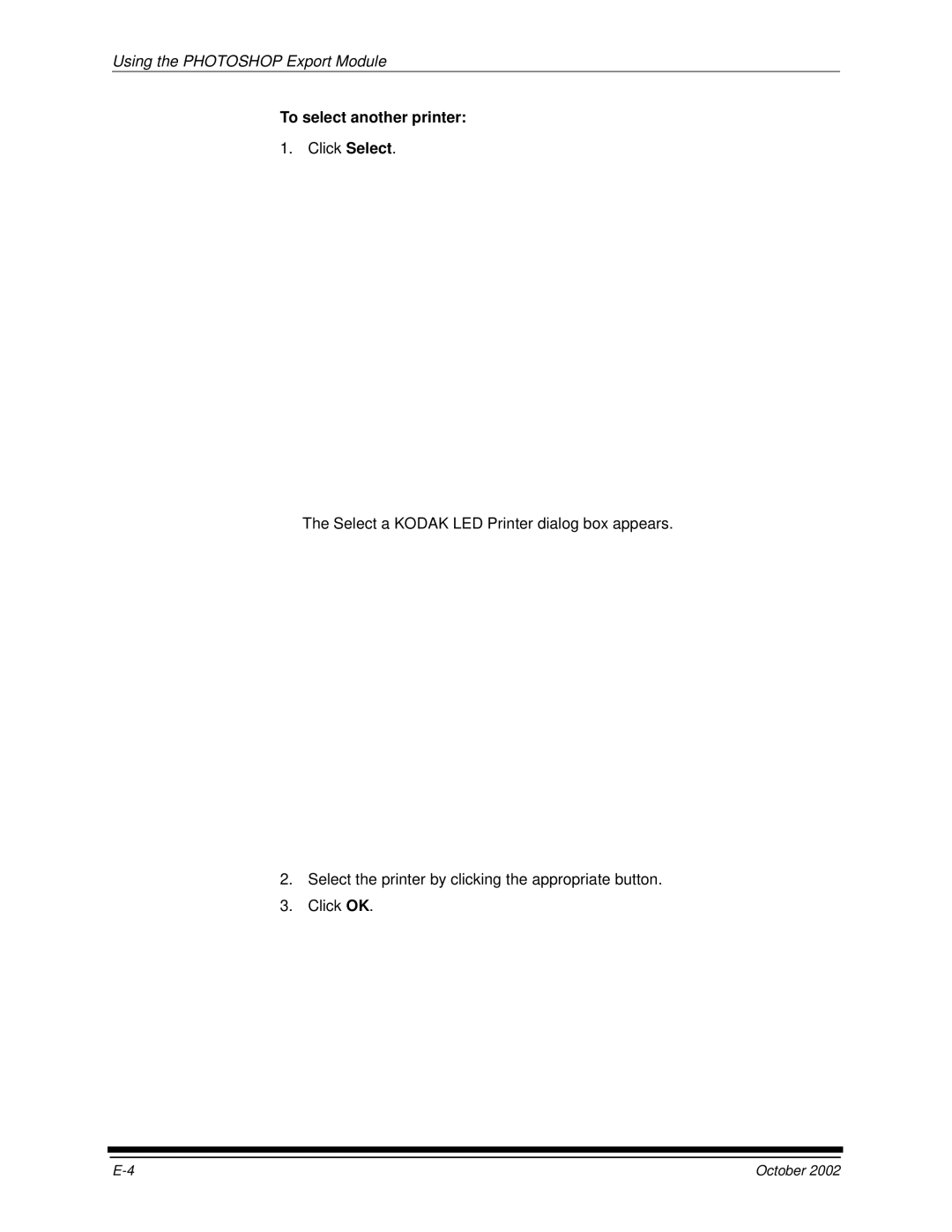 Kodak 2J0686 manual To select another printer 