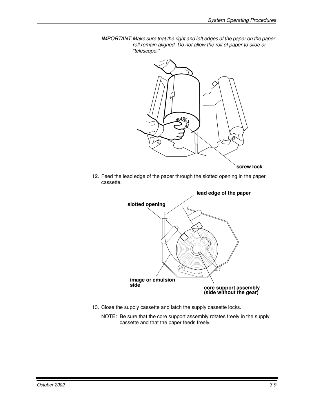 Kodak 2J0686 manual Screw lock 