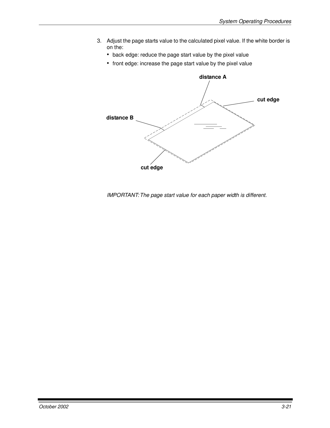 Kodak 2J0686 manual Distance a Cut edge Distance B 