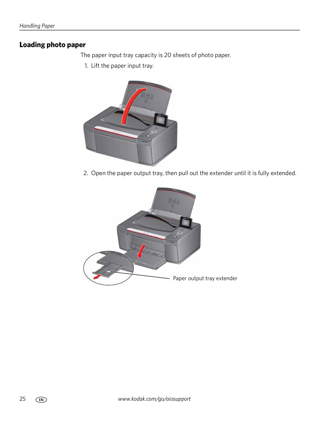 Kodak 3.1 manual Loading photo paper 