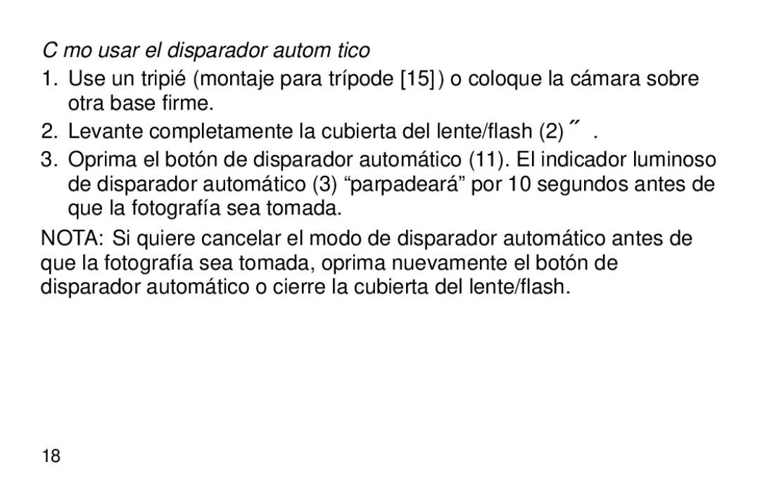 Kodak 3200AF manual Cómo usar el disparador automático 