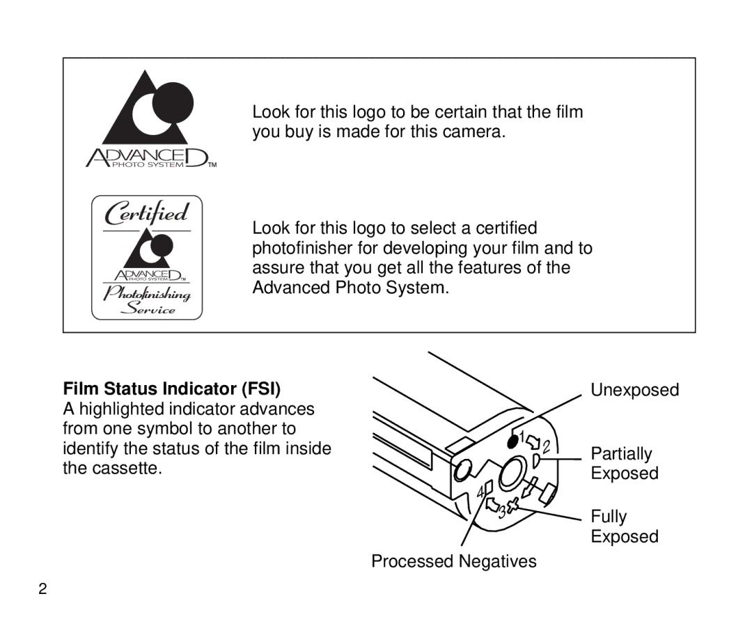 Kodak 3600 ix manual Film Status Indicator FSI 