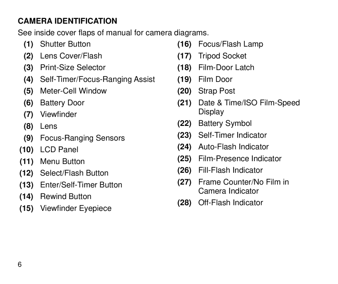 Kodak 3700ix, 3800ix manual Camera Identification 