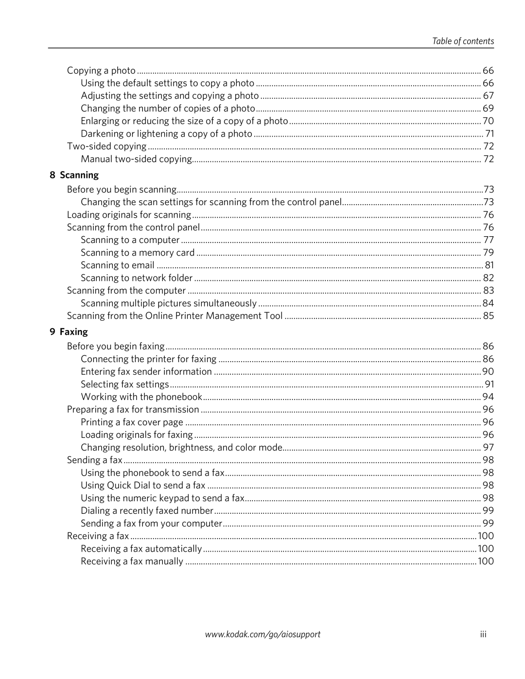 Kodak 4.2 manual Scanning 