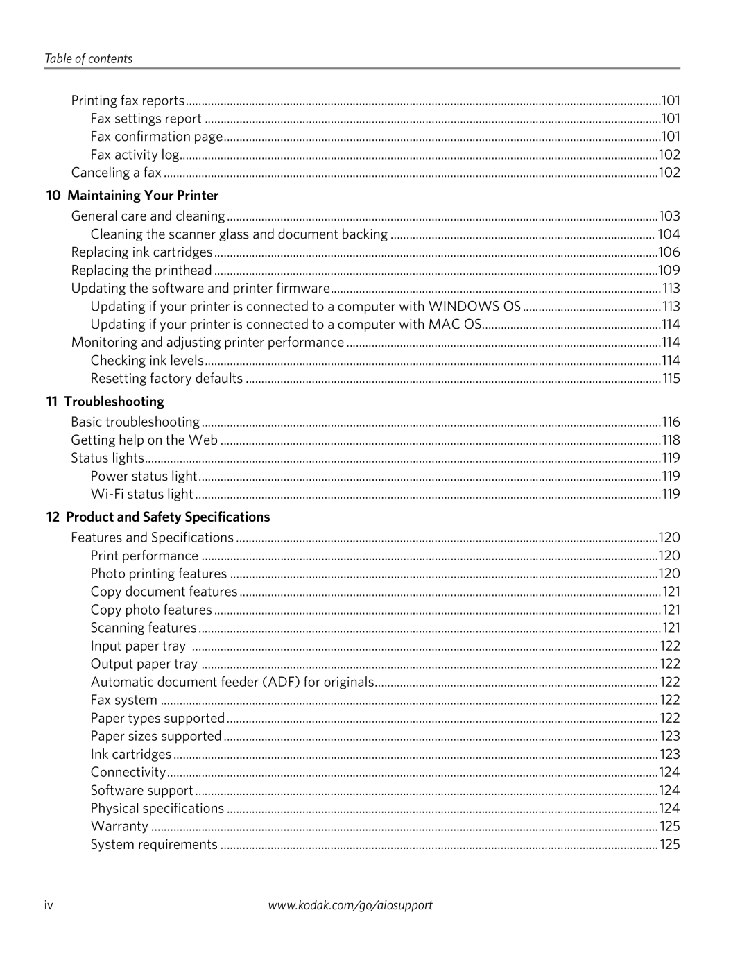 Kodak 4.2 manual Maintaining Your Printer 