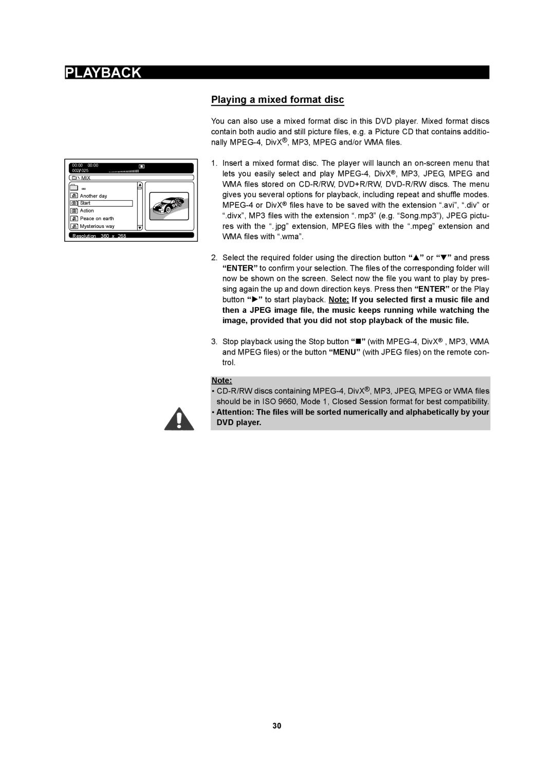 Kodak 4620 user manual Playing a mixed format disc 