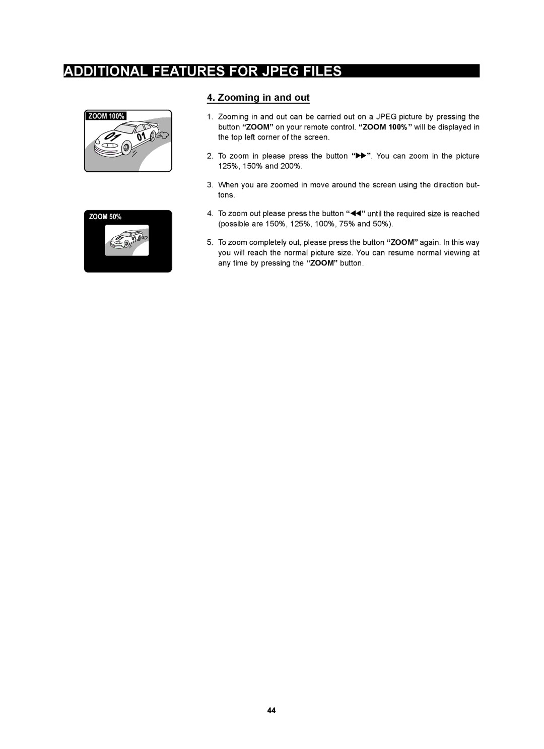 Kodak 4620 user manual Zooming in and out 