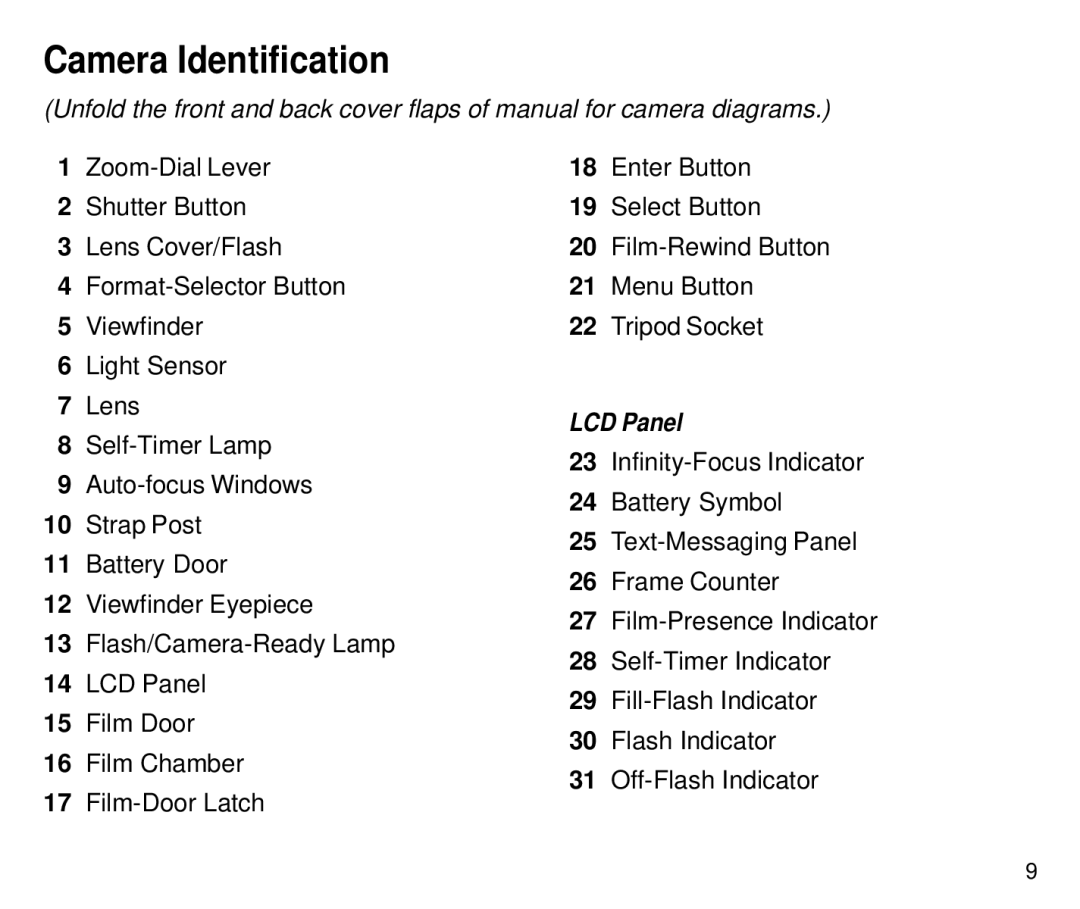 Kodak 4800ix, 4700ix manual Camera Identification, LCD Panel 