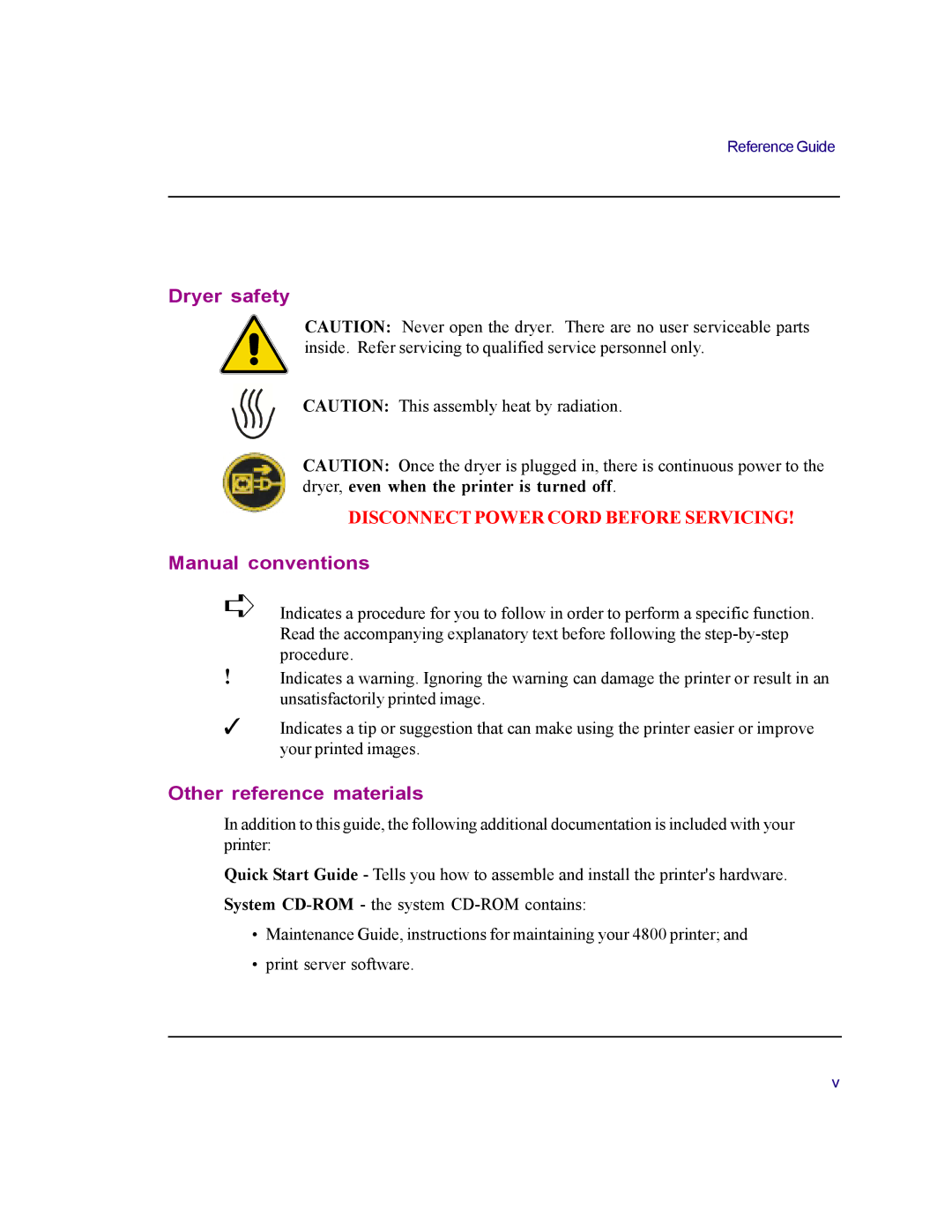 Kodak 4800 manual Dryer safety, Manual conventions, Other reference materials 