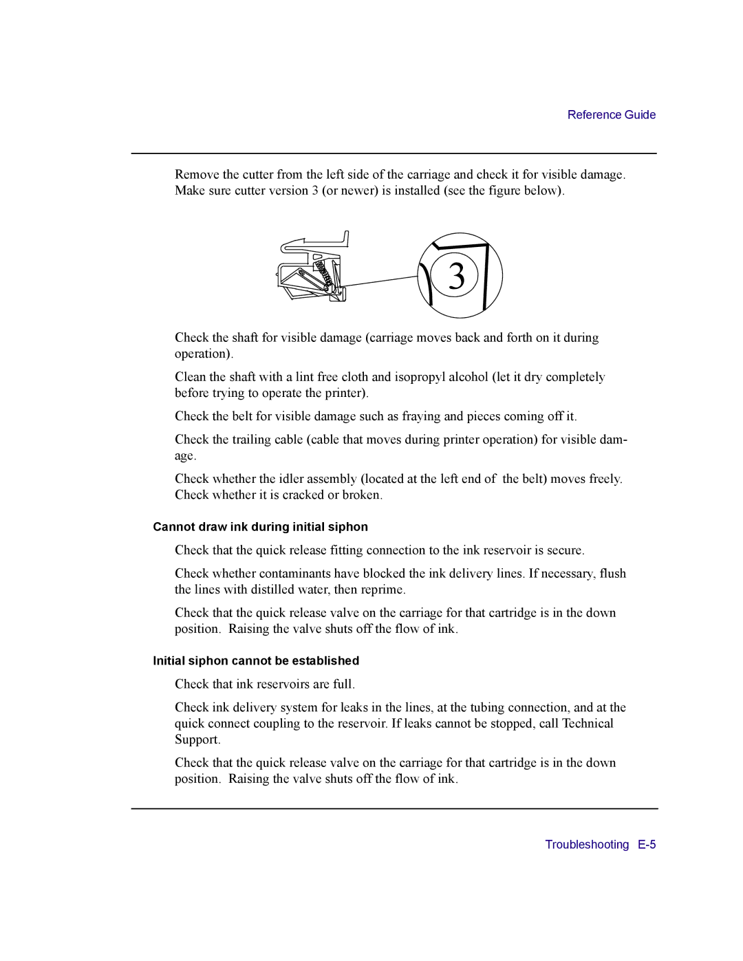 Kodak 4800 manual Cannot draw ink during initial siphon 