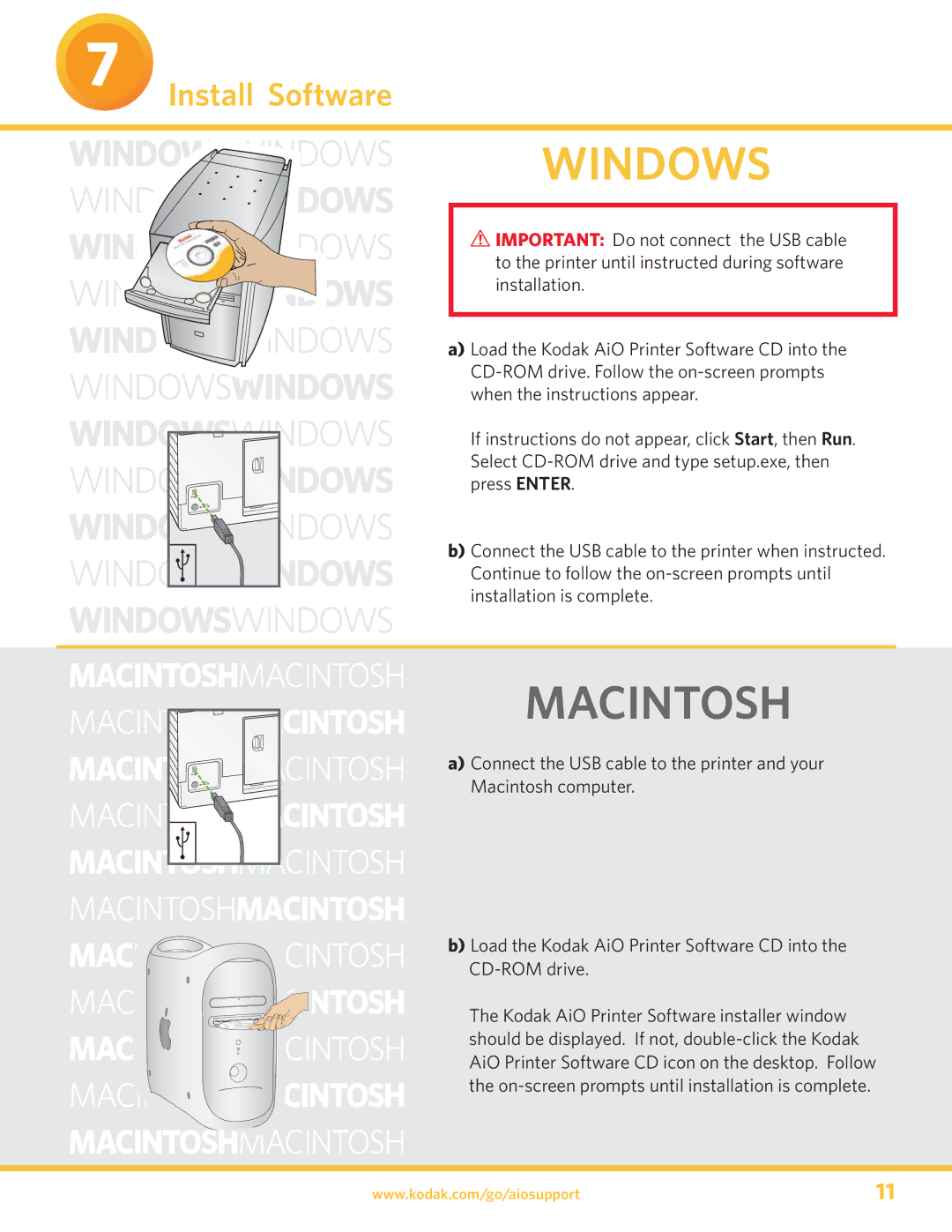 Kodak 5300 manual Windows, Install Software 