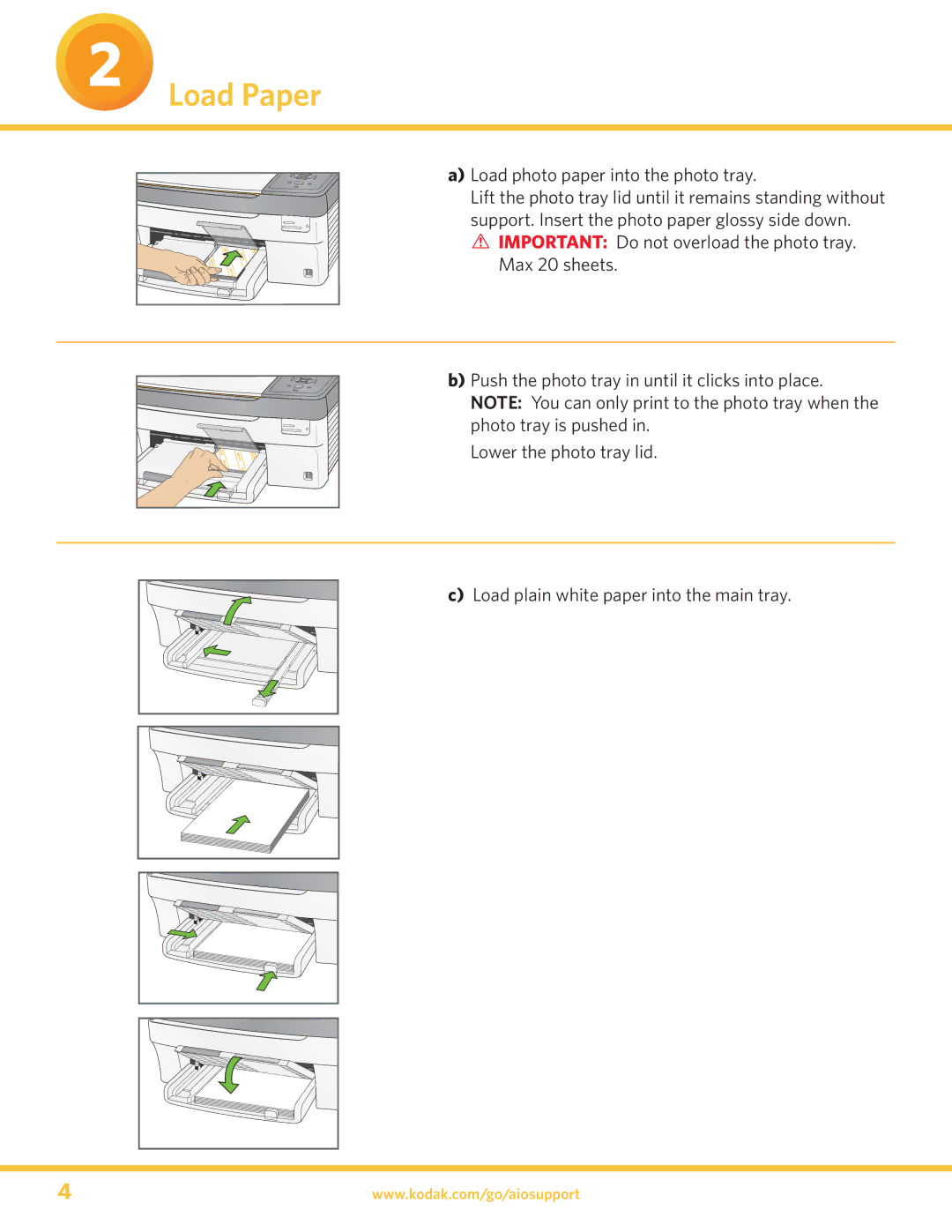 Kodak 5300 manual Load Paper 