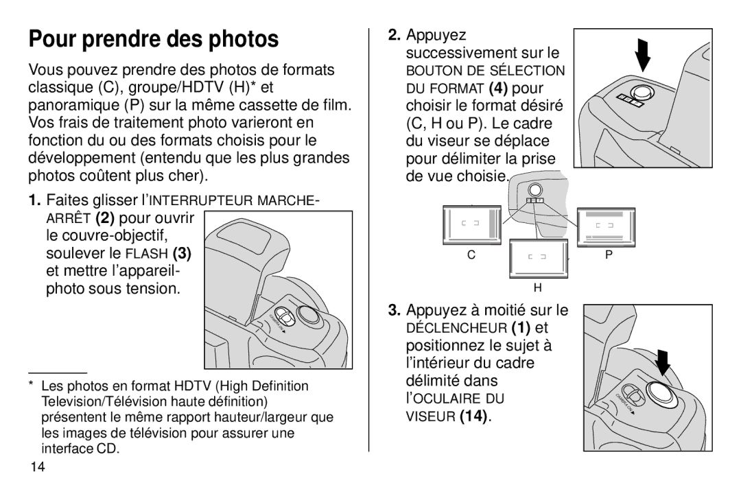 Kodak 5800 MRX manual Pour prendre des photos, Appuyez successivement sur le 