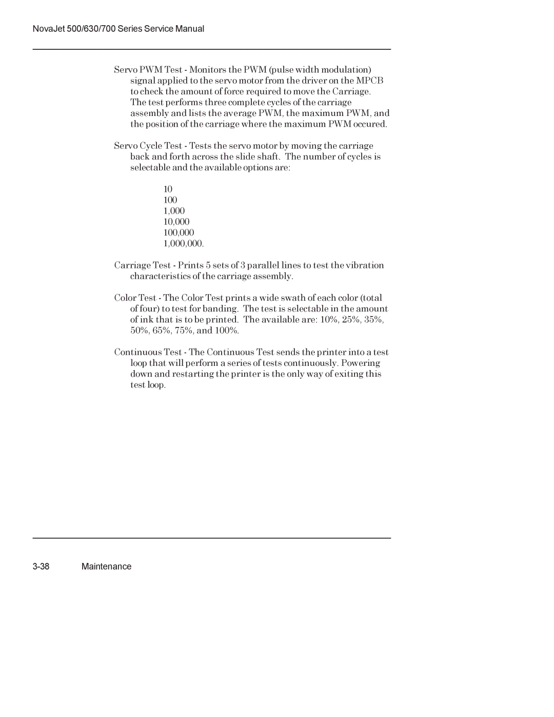 Kodak 700, 630, 500 service manual Maintenance 