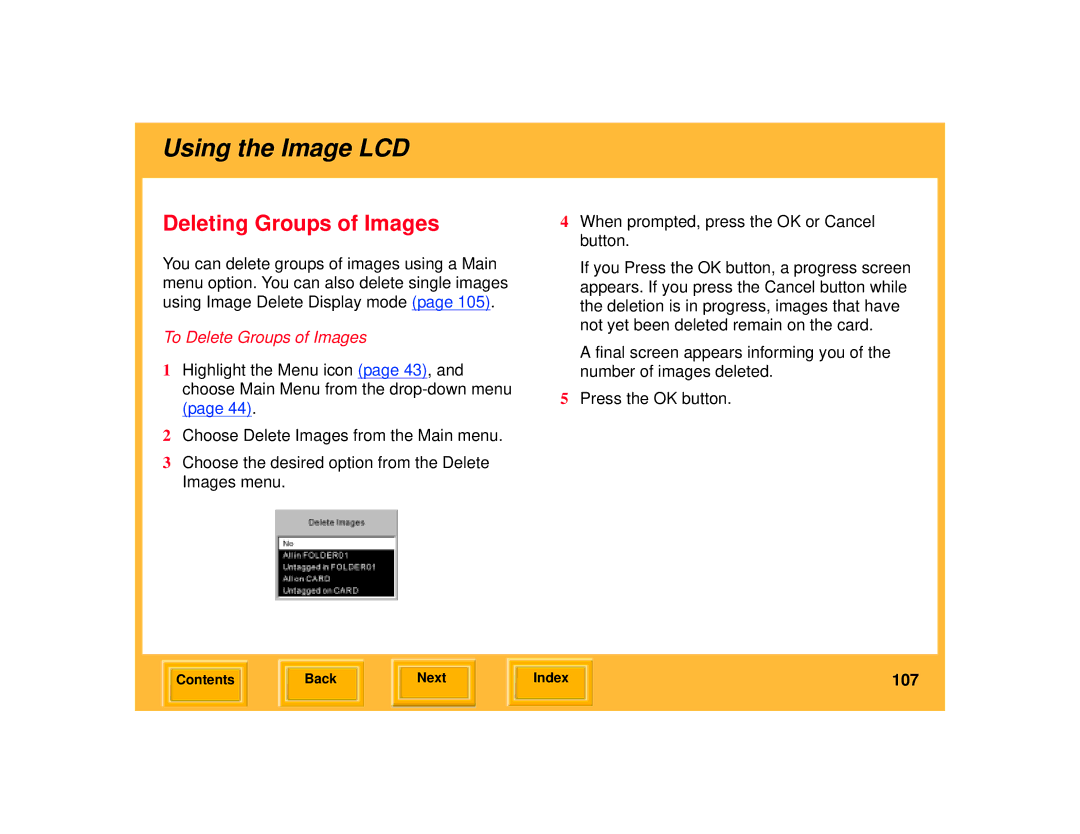 Kodak 645 manual Deleting Groups of Images, To Delete Groups of Images 