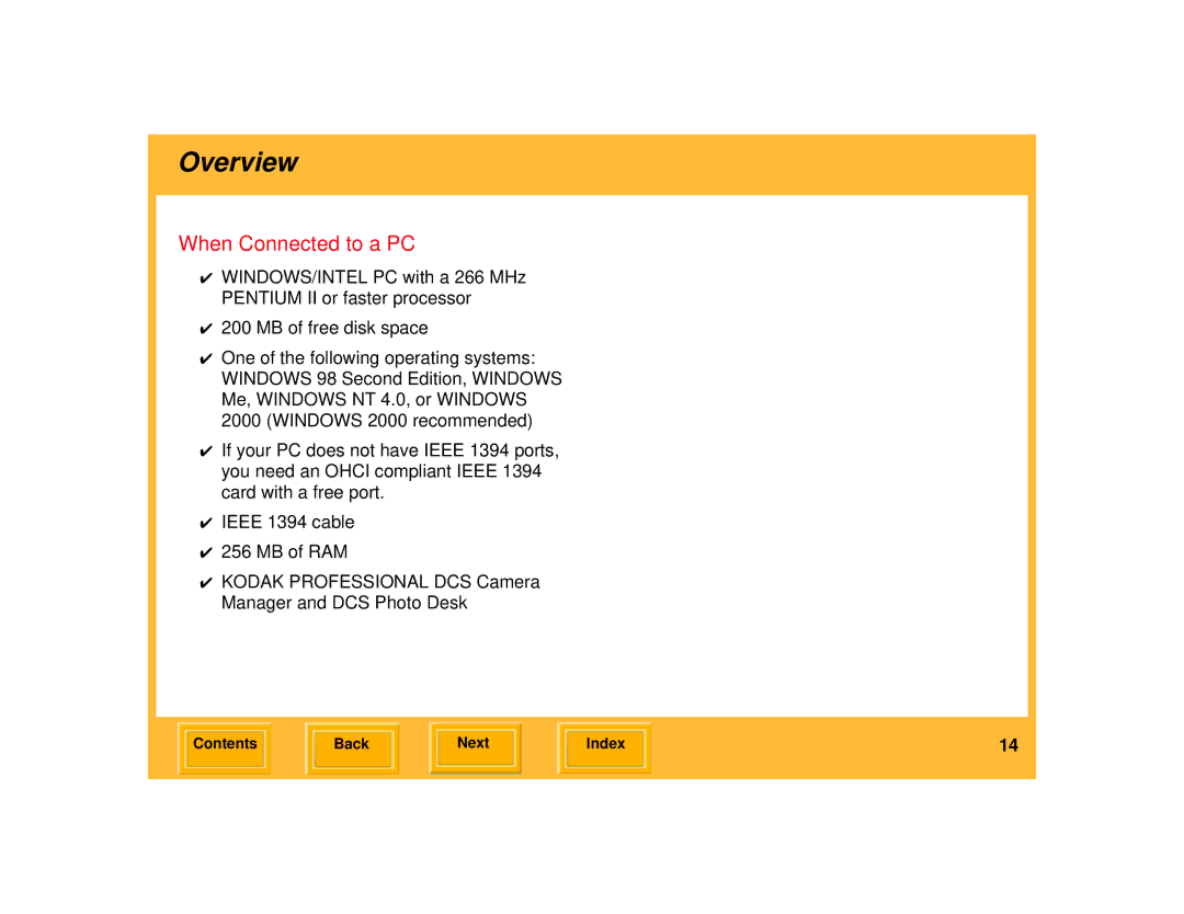 Kodak 645 manual When Connected to a PC 