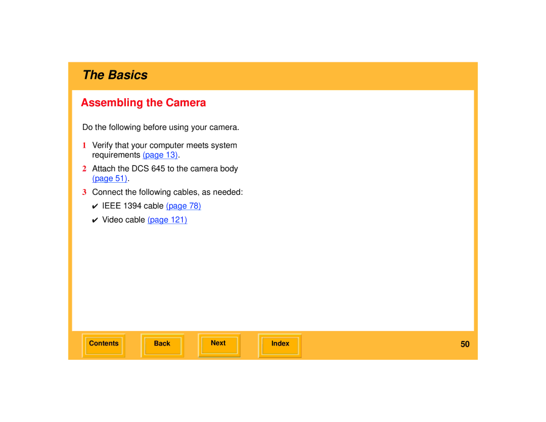 Kodak 645 manual Basics, Assembling the Camera 