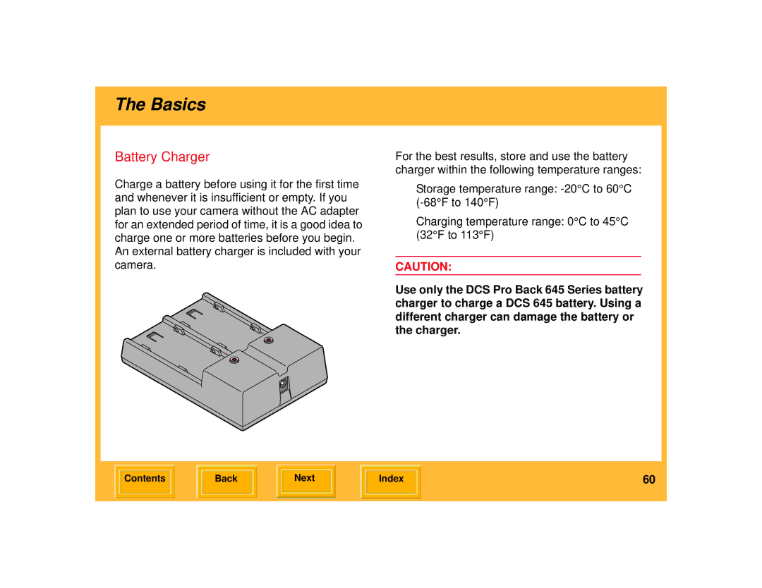 Kodak 645 manual Battery Charger 