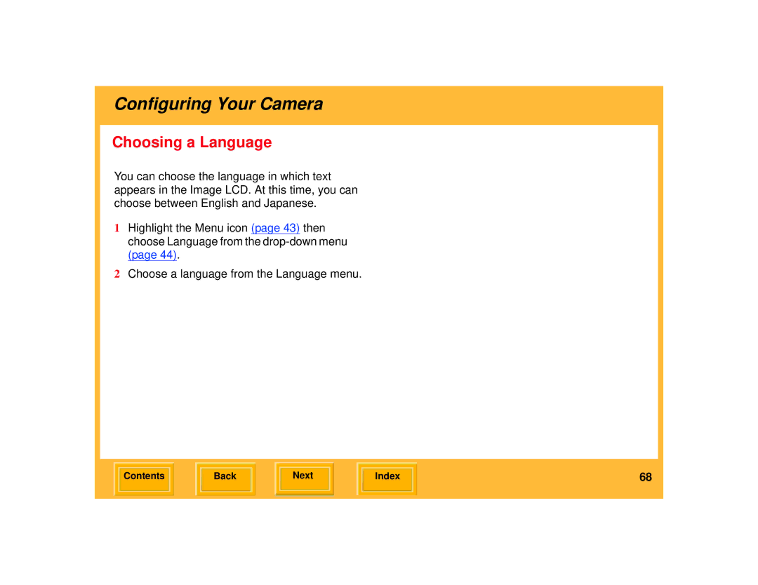 Kodak 645 manual Configuring Your Camera, Choosing a Language 