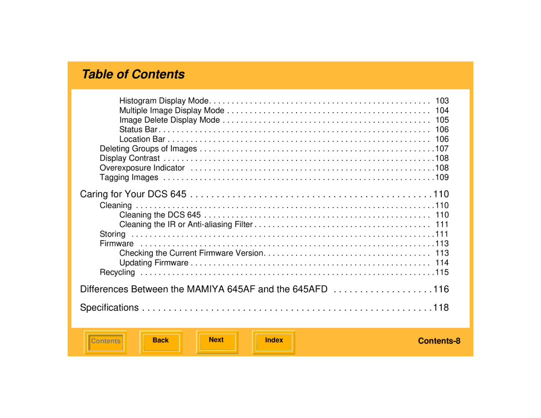 Kodak manual Caring for Your DCS 645 