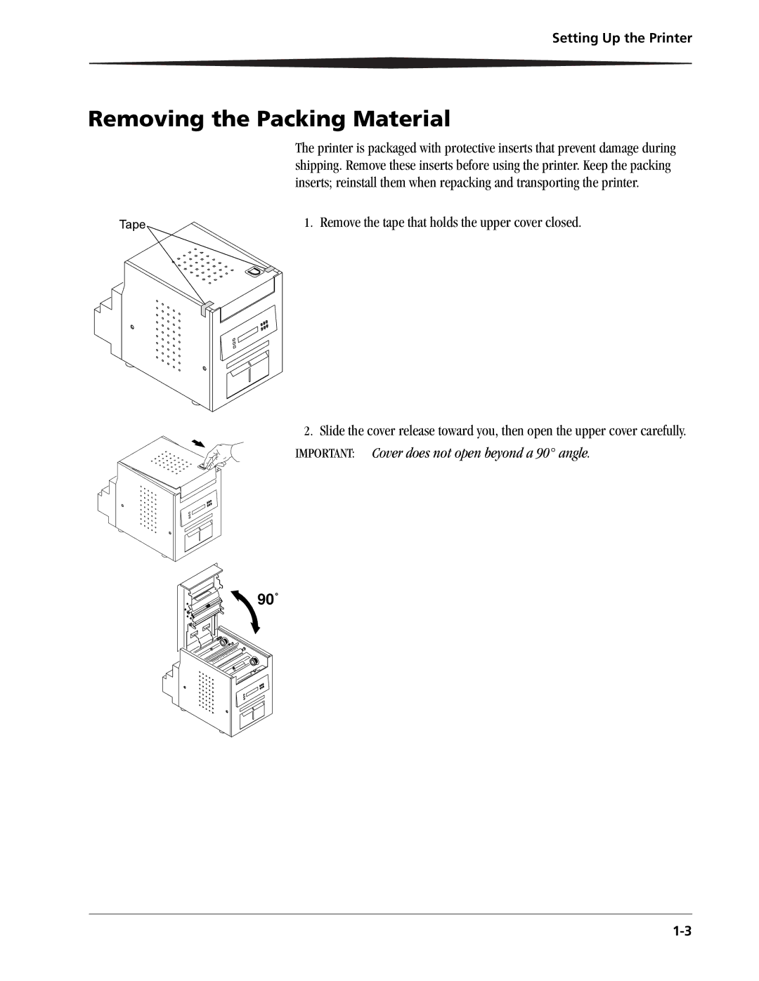 Kodak 6800 manual Removing the Packing Material 